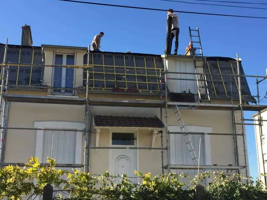 Avancement d'un chantier de couverture par BS Couvreur