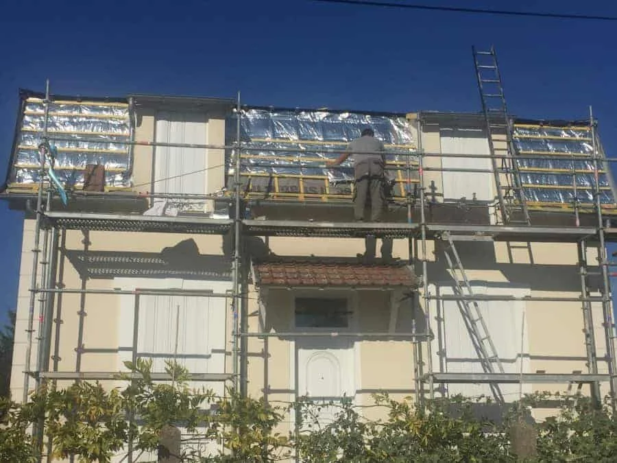 Avancement d'un chantier de réfection par BS Couvreur