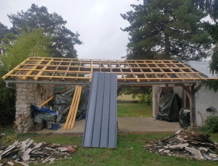 Rénovation d'une dépendance en cours